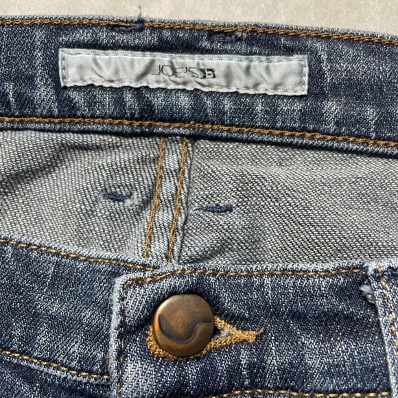 Vintage Joe's Jeans Womens Blue Low Rise Socialite Kicker Cropped Denim Jeans 31 - Picture 3 of 10